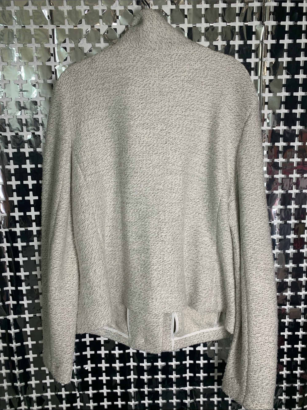 LOFT Cream Cozy Funnel Neck Knit Jacket - Picture 6 of 6